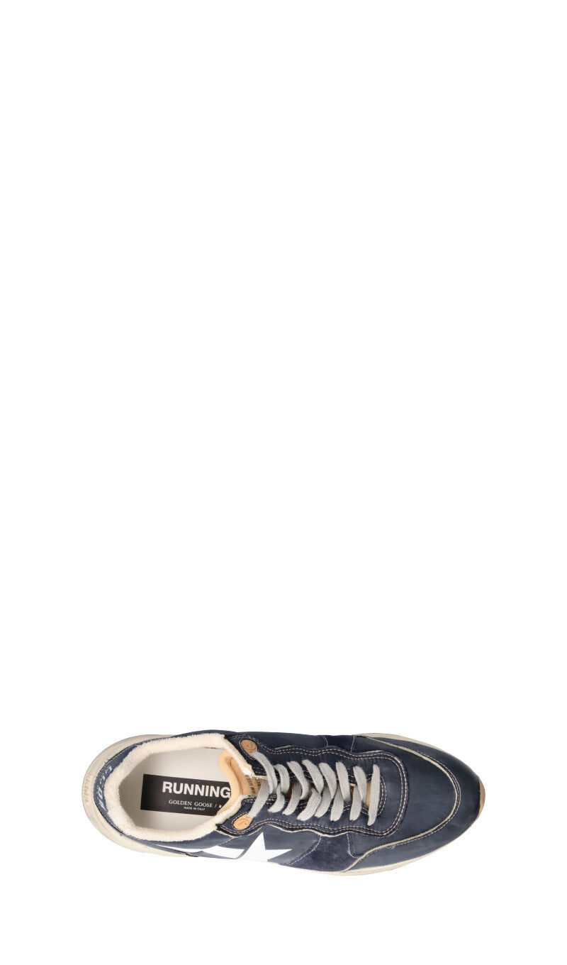 GOLDEN GOOSE - RUNNING Sneaker uomo blu in pelle