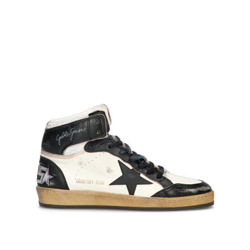 GOLDEN GOOSE Snekaer uomo bianca e nera in pelle