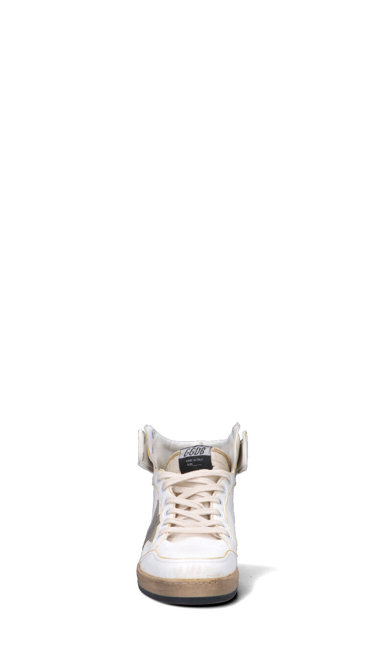 GOLDEN GOOSE SKY-STAR Sneaker uomo bianca/grigia in pelle