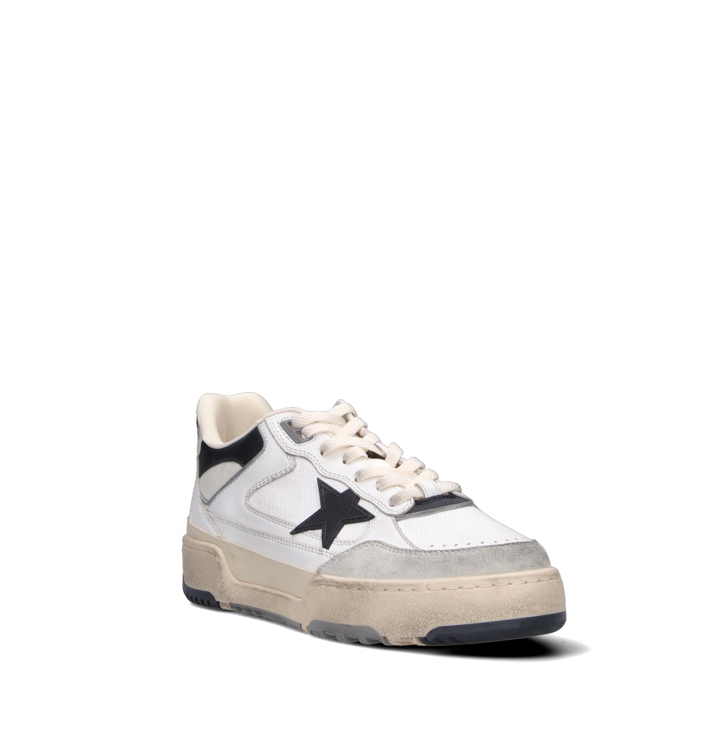 GOLDEN GOOSE FORTY-TWO Sneaker uomo bianca/nera in pelle