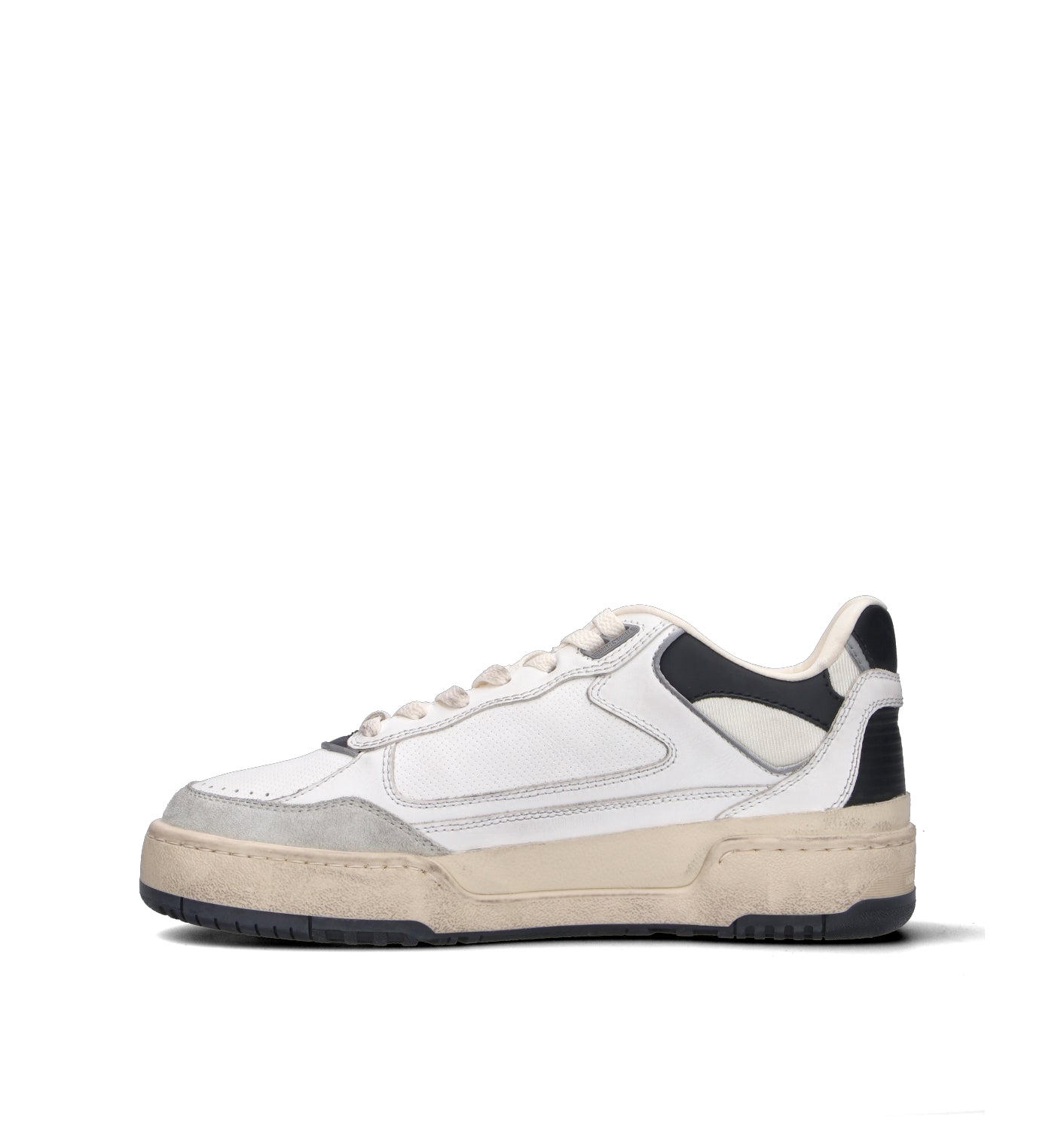 GOLDEN GOOSE FORTY-TWO Sneaker uomo bianca/nera in pelle
