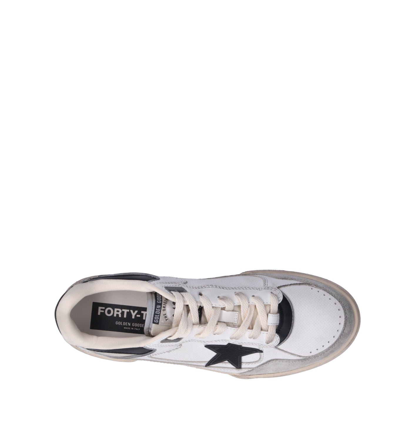 GOLDEN GOOSE FORTY-TWO Sneaker uomo bianca/nera in pelle