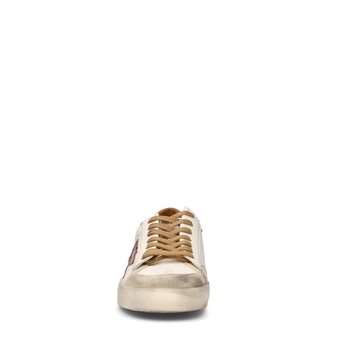 GOLDEN GOOSE STARDAN Sneaker uomo bianca/rossa in pelle