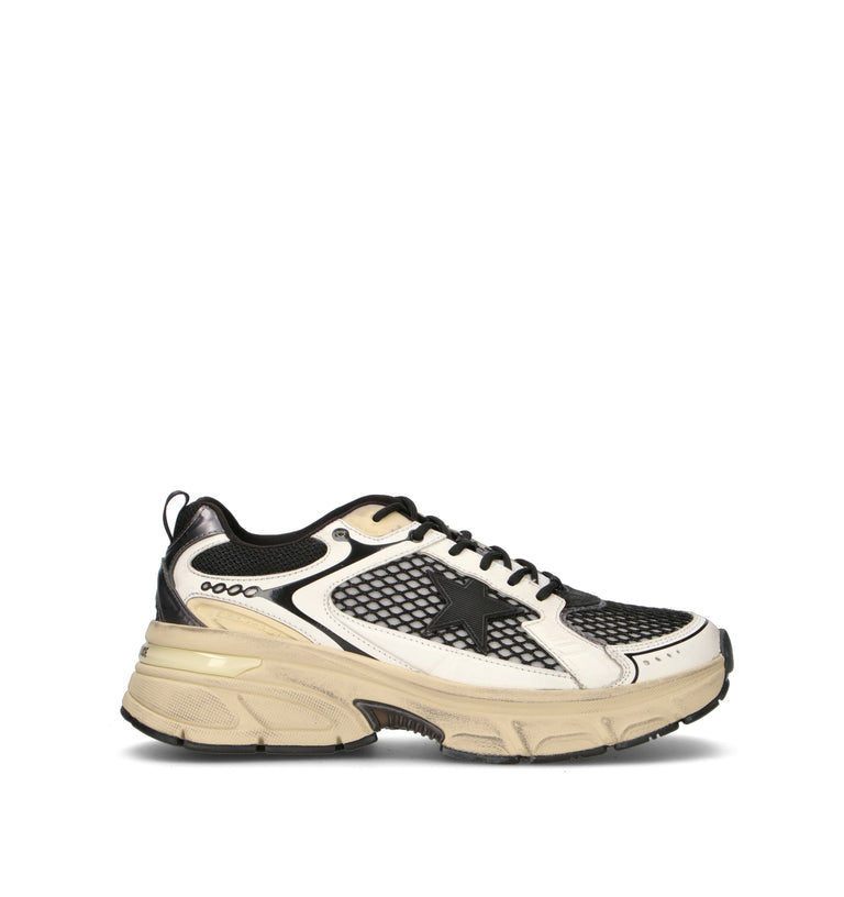 GOLDEN GOOSE LIGHTSTAR Sneaker uomo bianca/nera in pelle