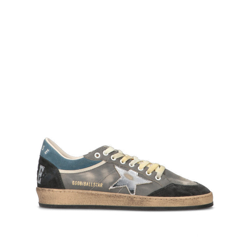 GOLDEN GOOSE BALL STAR DOUBLE UPPER WITHOUT HE Sneaker uomo grigia in pelle