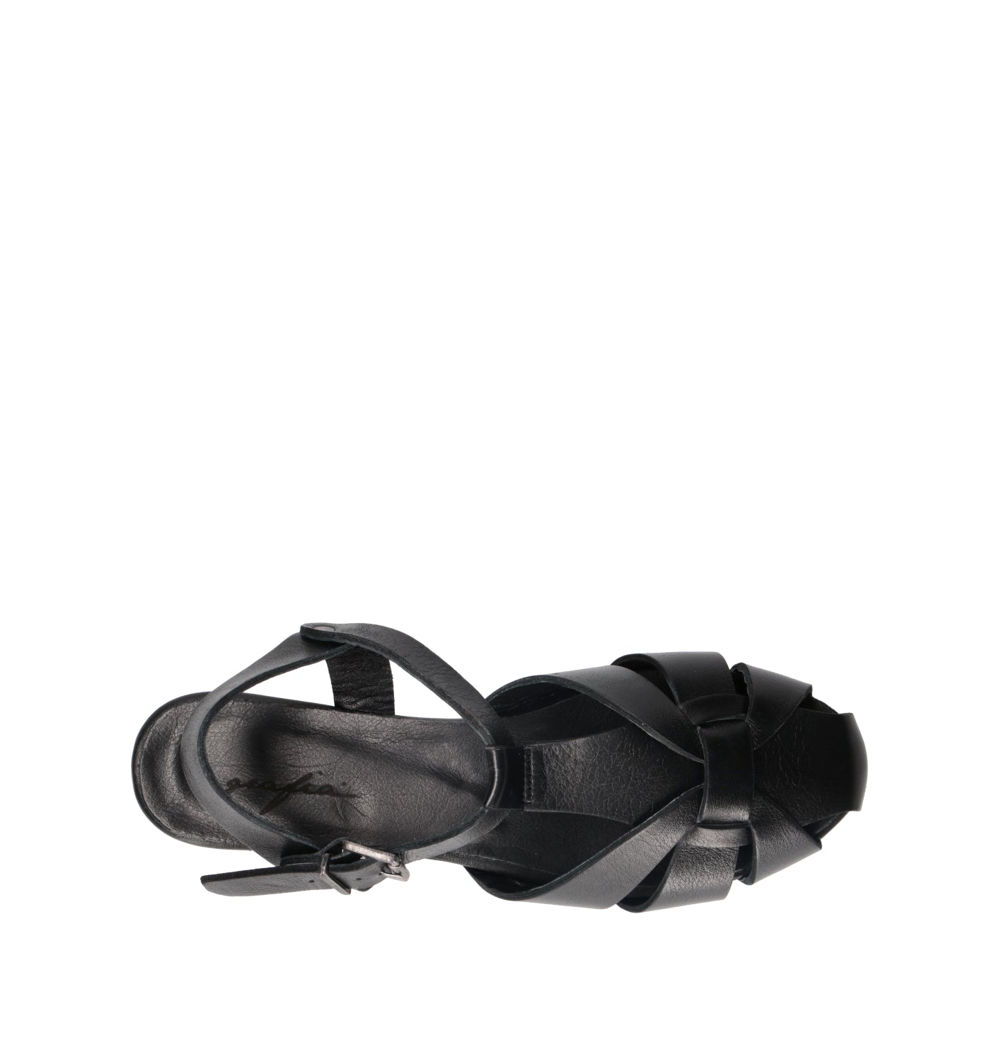 GRAFIA Sandalo donna nero in pelle