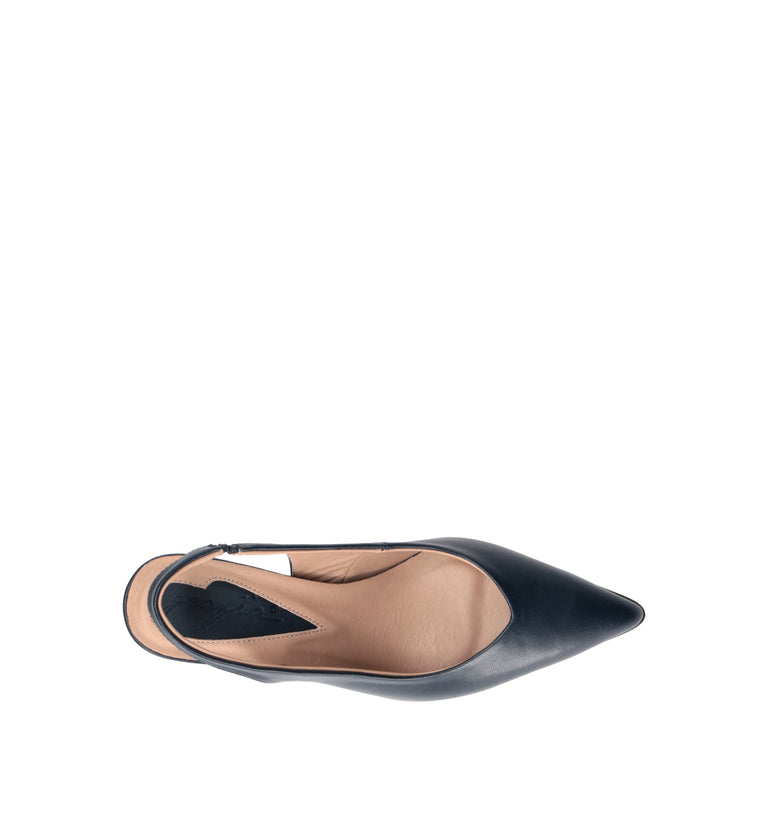 GRAFIA Slingback donna blu in pelle