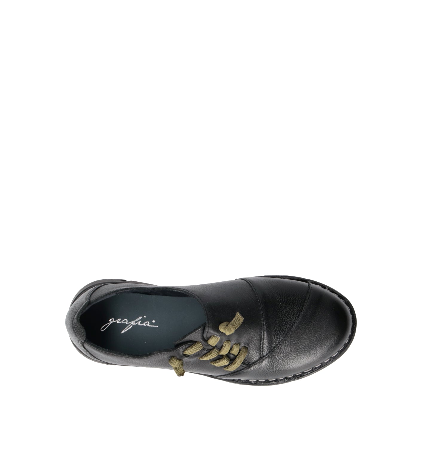 GRAFIA Stringata donna nera in pelle