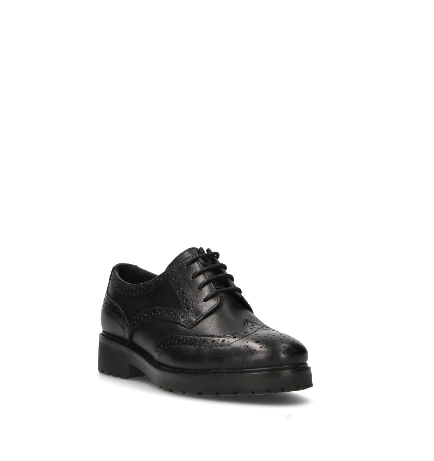GRAFIA Stringata donna nera in pelle