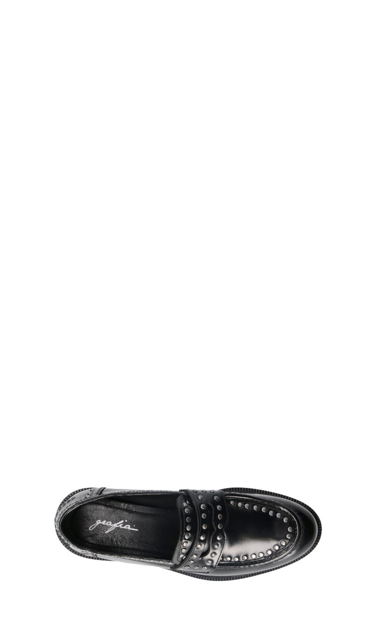 GRAFIA Mocassino donna nero in pelle