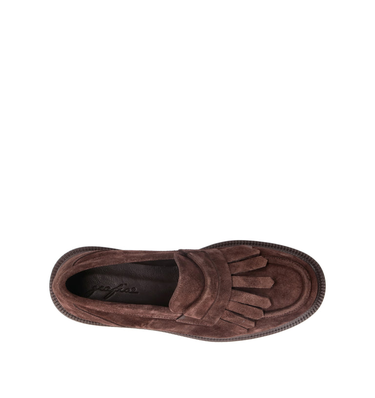 GRAFIA Mocassino donna marrone in suede