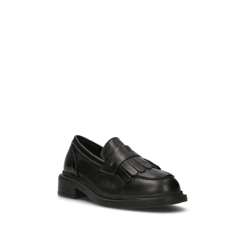 GRAFIA Mocassino donna nero in pelle