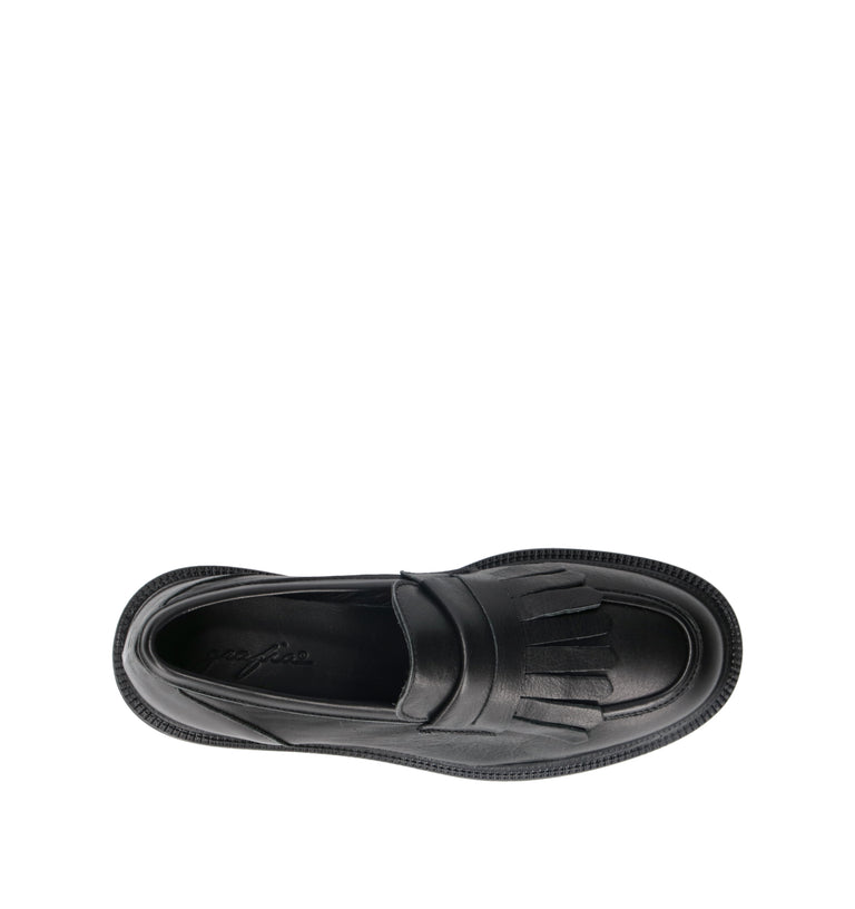 GRAFIA Mocassino donna nero in pelle