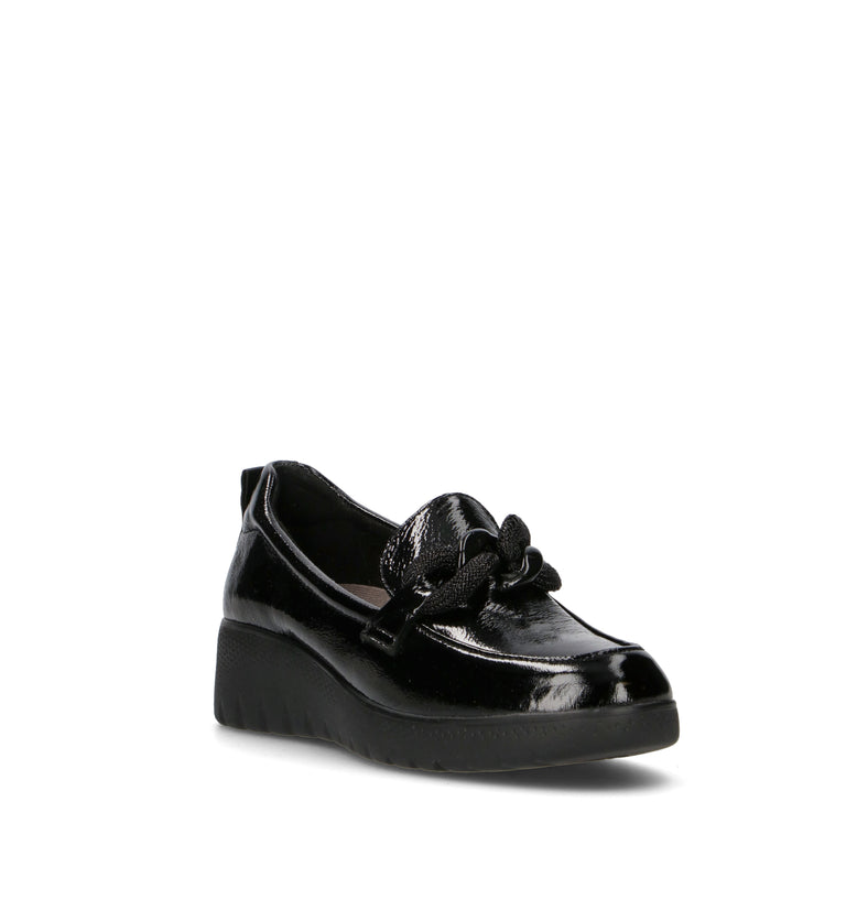 GRAFIA Mocassino donna nero in pelle