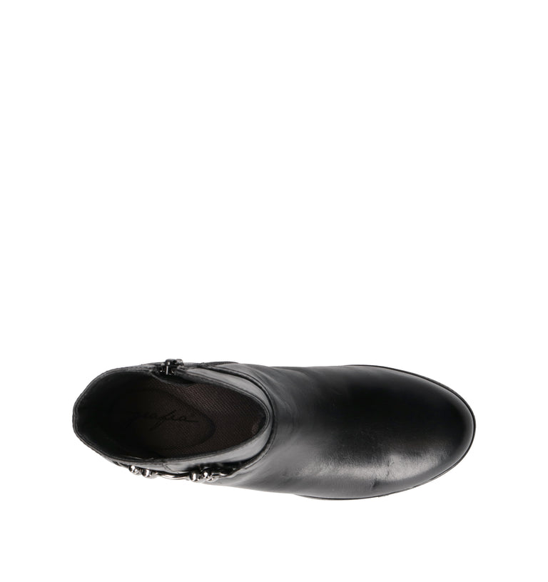 GRAFIA Tronchetto donna nero in pelle