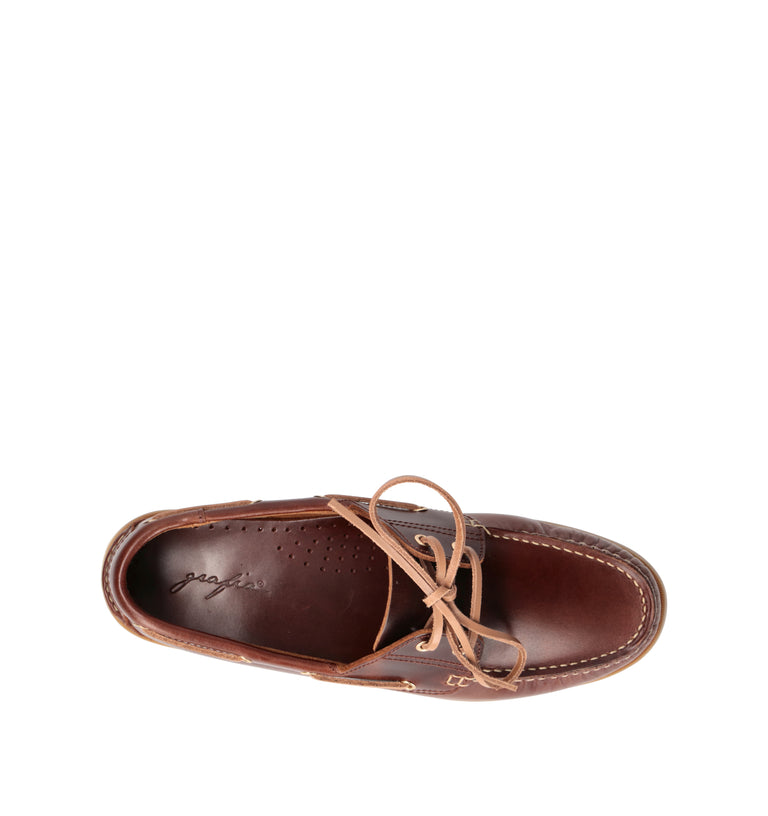 GRAFIA Scarpa barca donna tabacco in pelle