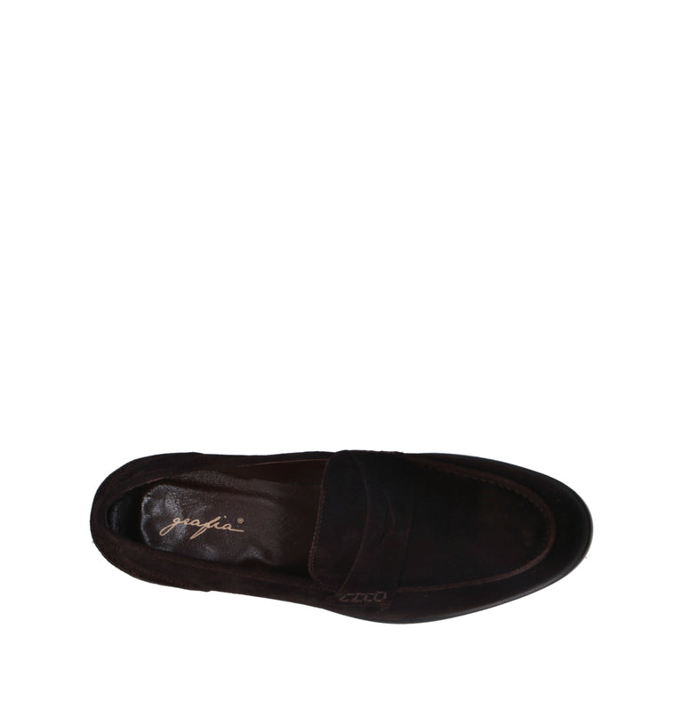 GRAFIA Mocassino uomo marrone in suede