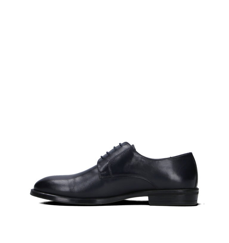 GRAFIA Stringata uomo blu in pelle