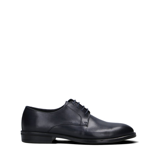 GRAFIA Stringata uomo blu in pelle