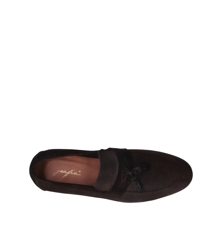 GRAFIA Mocassino uomo marrone in suede
