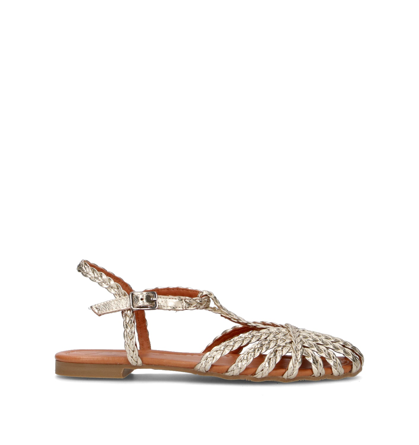 GRAFIA Sandalo donna oro in pelle
