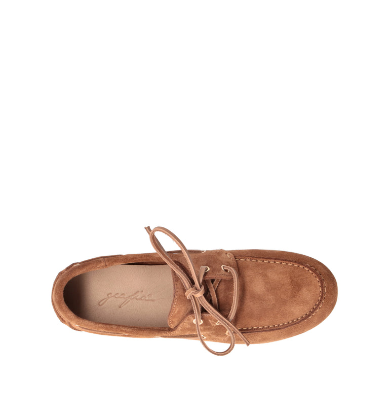 GRAFIA Scarpa barca donna cuoio in suede