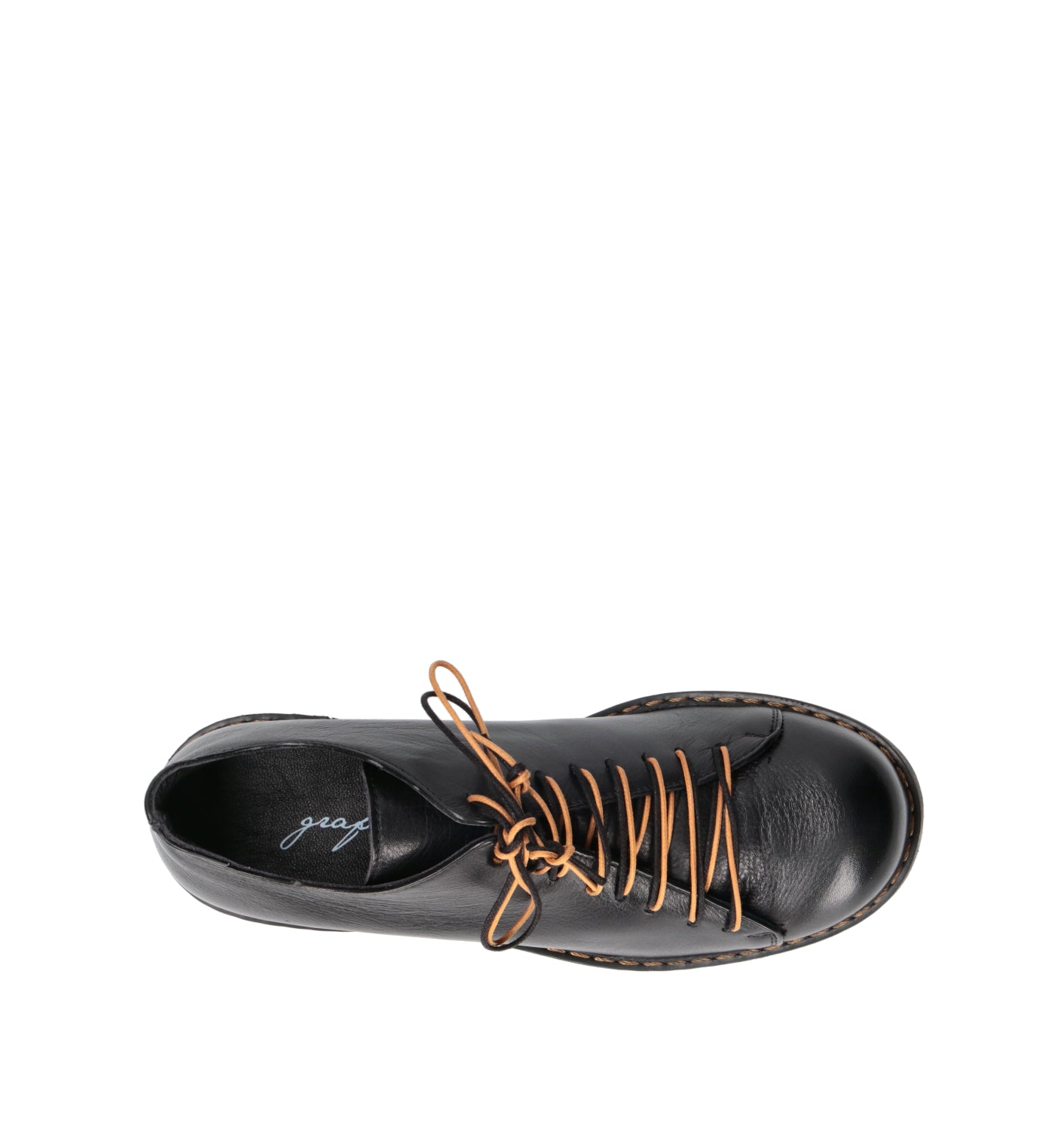 GRAFIA Stringata donna nera in pelle