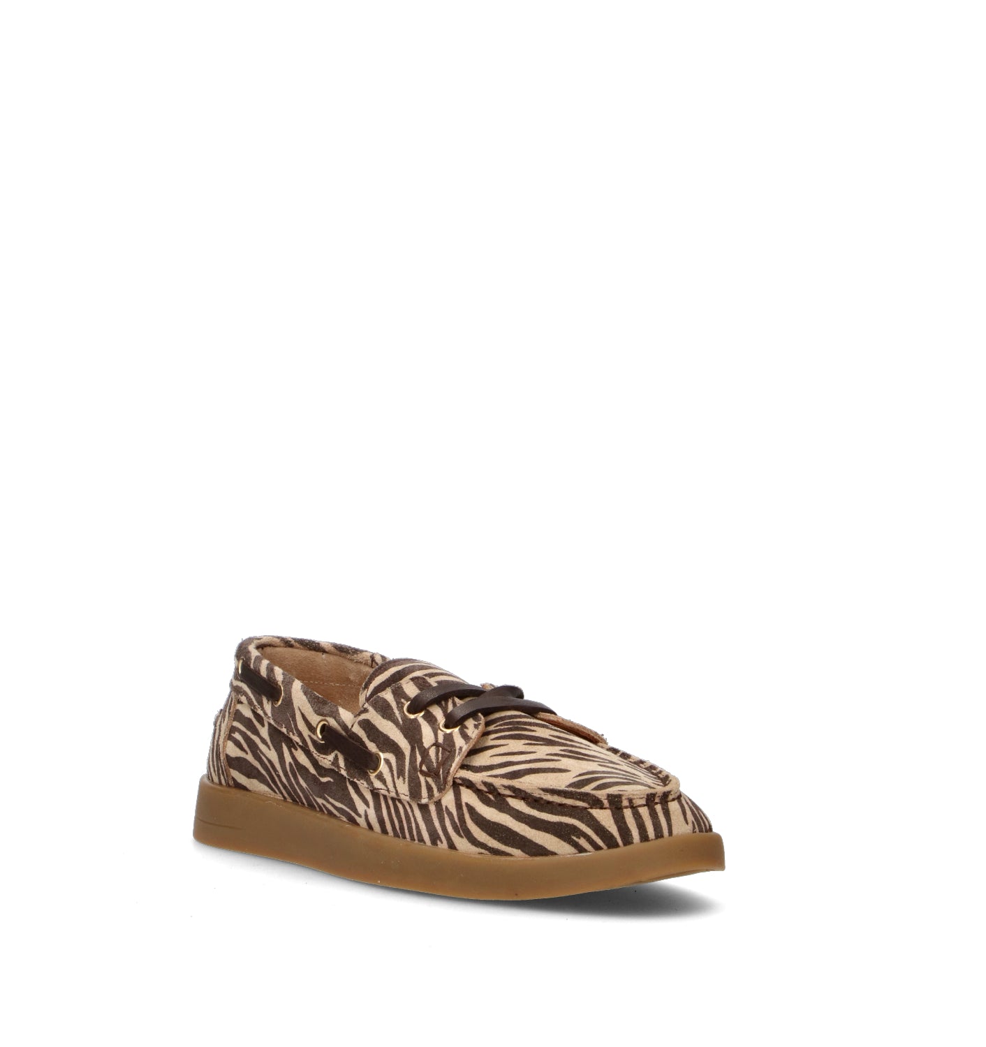 GRAFIA Scarpa barca donna bianca/marrone in suede