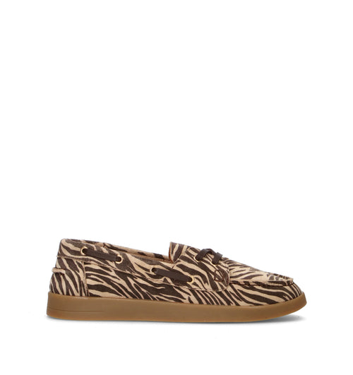 GRAFIA Scarpa barca donna bianca/marrone in suede