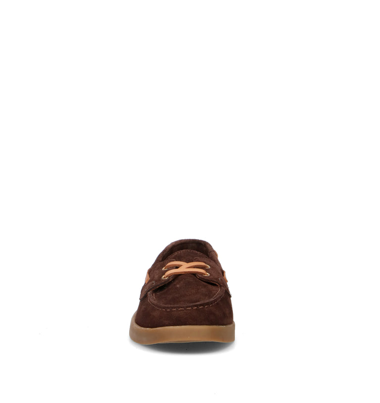 GRAFIA Scarpa barca donna marrone in suede