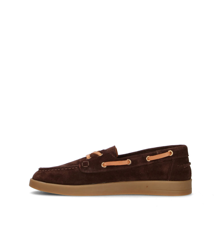 GRAFIA Scarpa barca donna marrone in suede