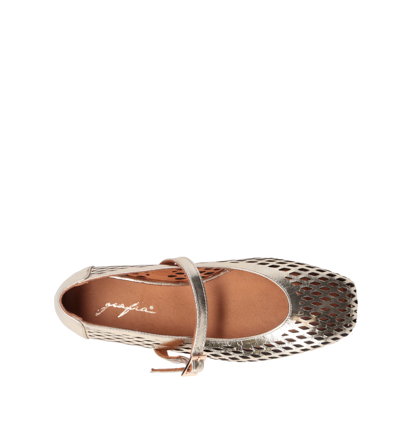 GRAFIA Ballerina donna oro in pelle