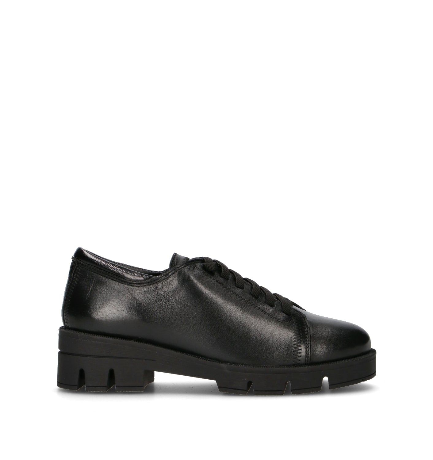 GRAFIA Stringata donna nera in pelle