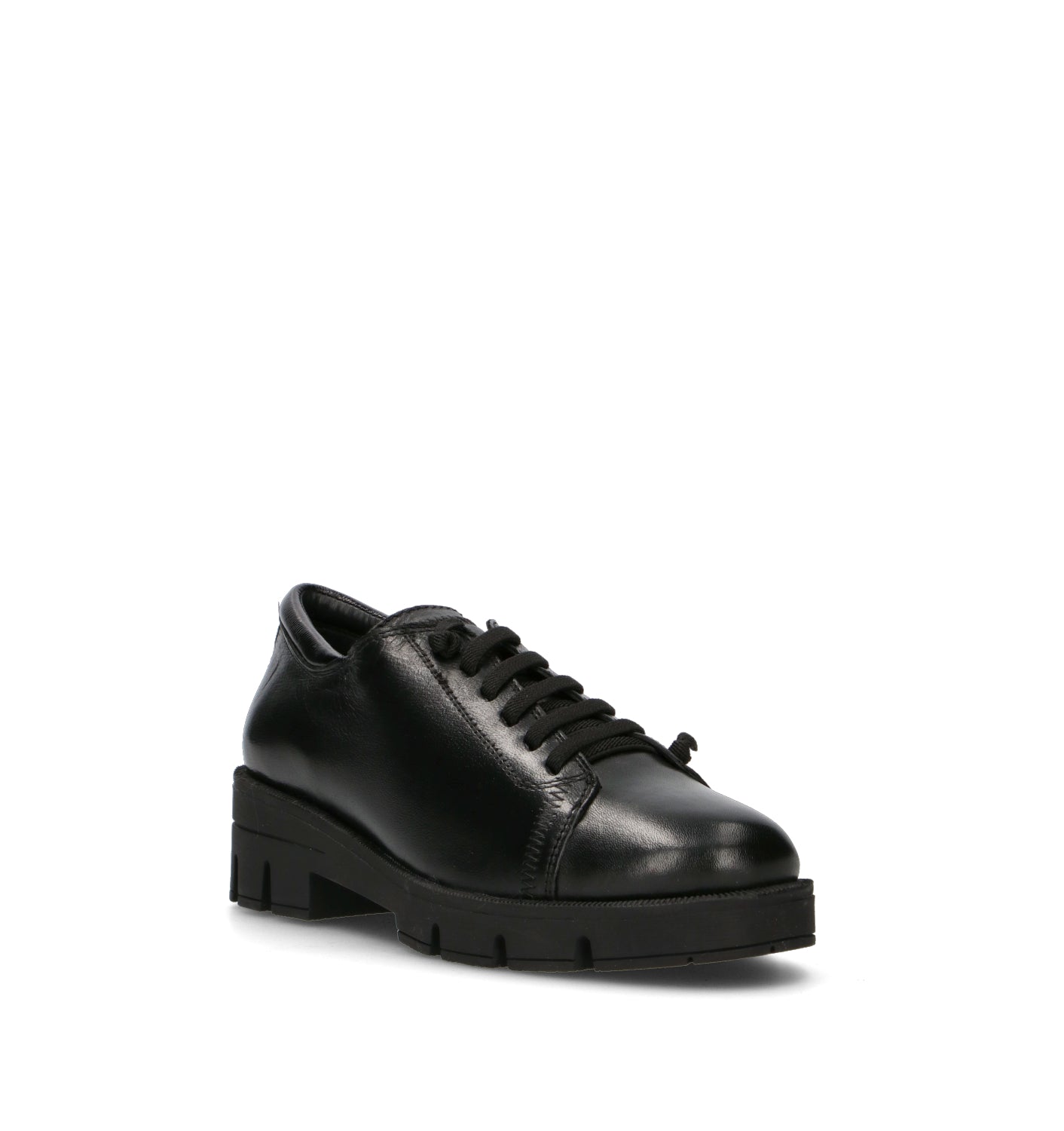GRAFIA Stringata donna nera in pelle