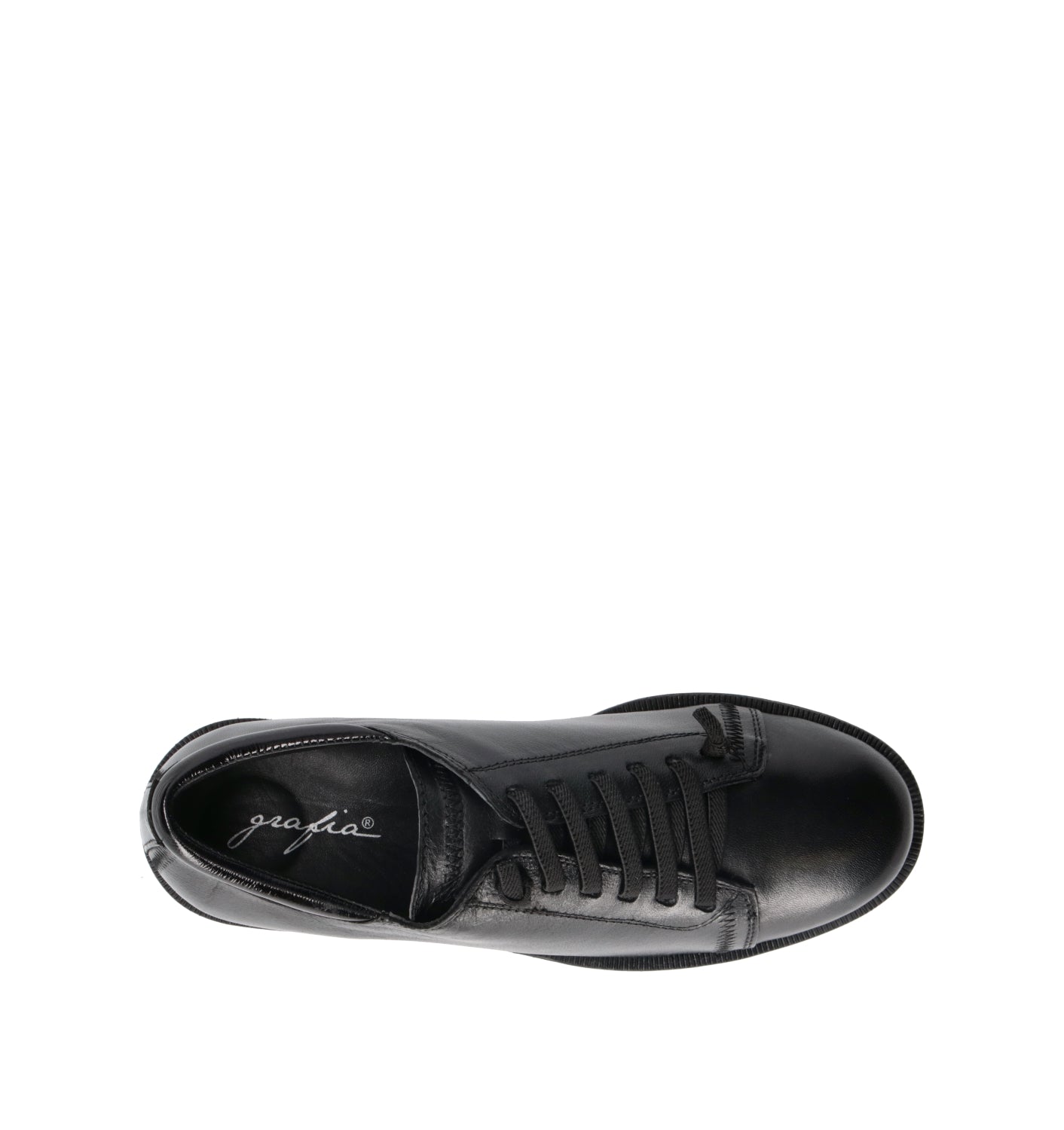 GRAFIA Stringata donna nera in pelle