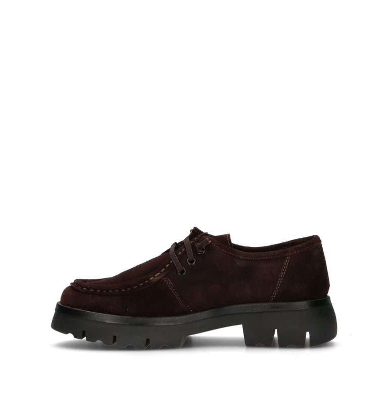 GRAFIA Stringata donna testa di moro in suede