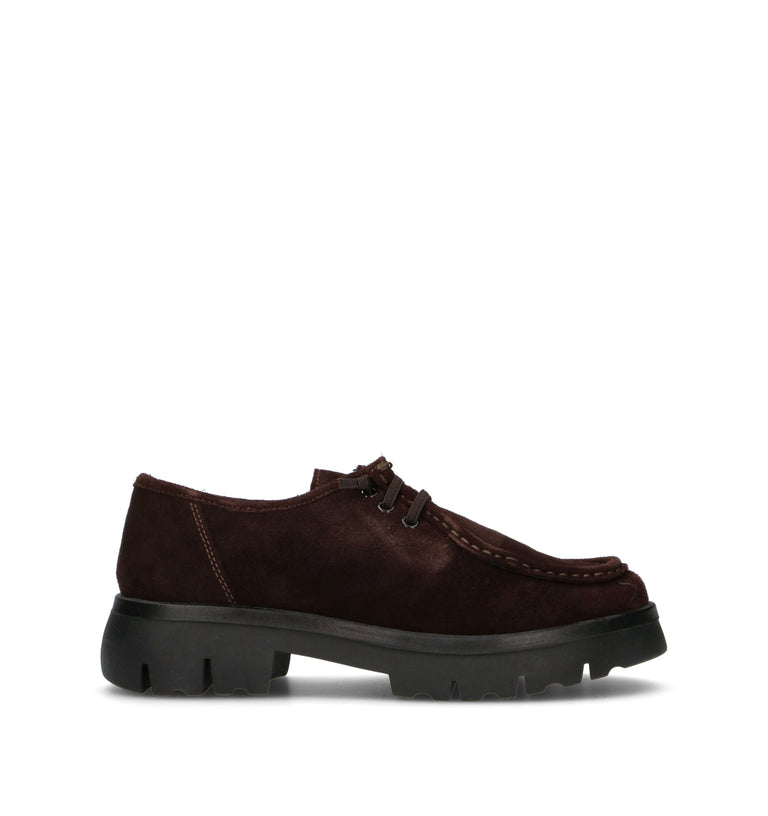 GRAFIA Stringata donna testa di moro in suede