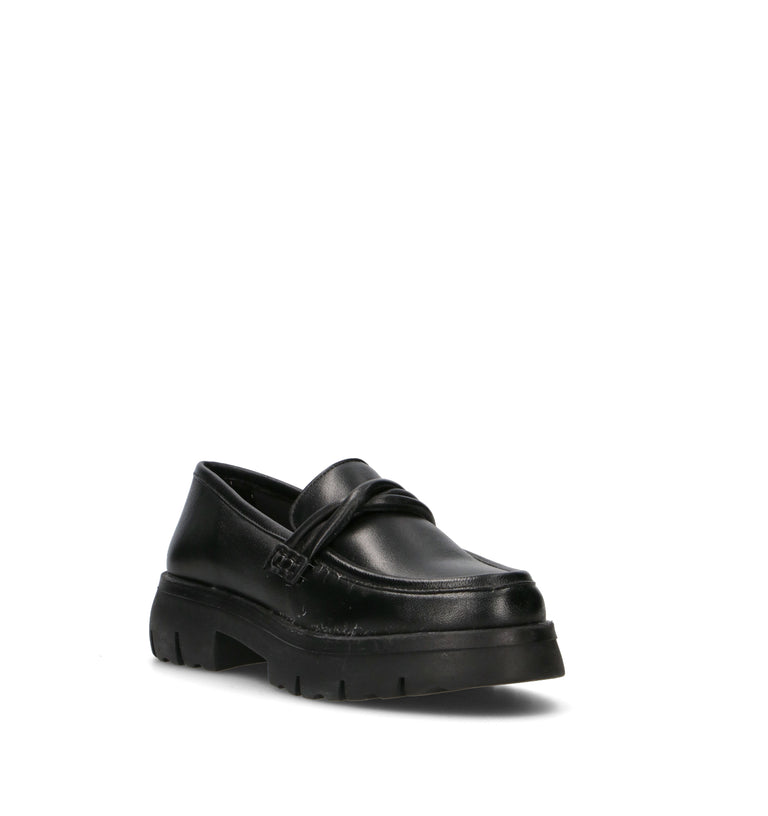 GRAFIA Mocassino donna nero in pelle