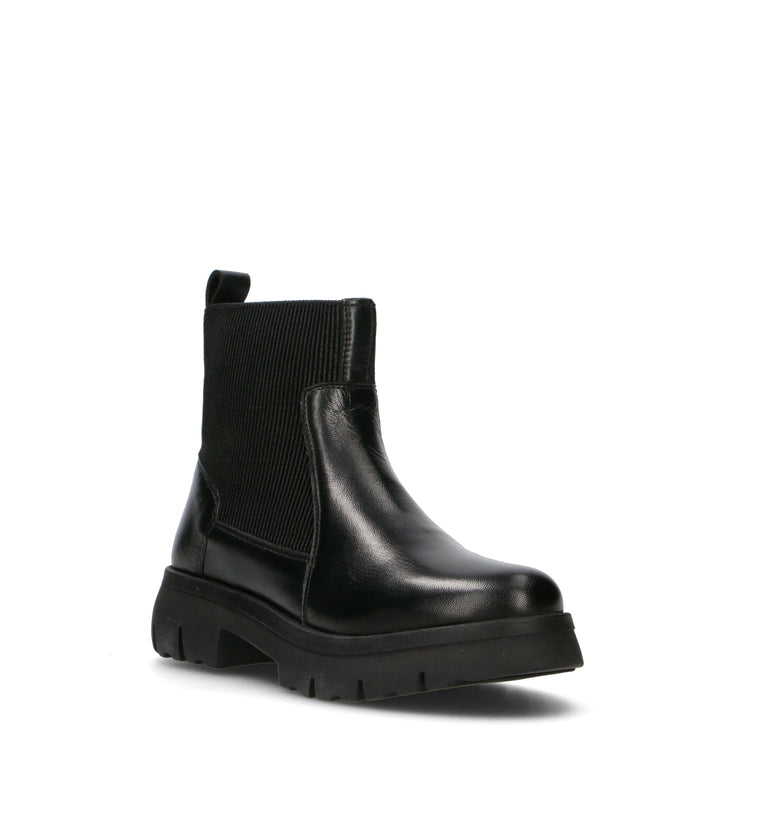 GRAFIA Tronchetto donna nero in pelle