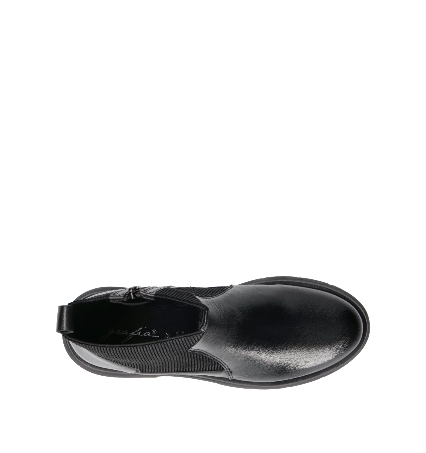GRAFIA Tronchetto donna nero in pelle