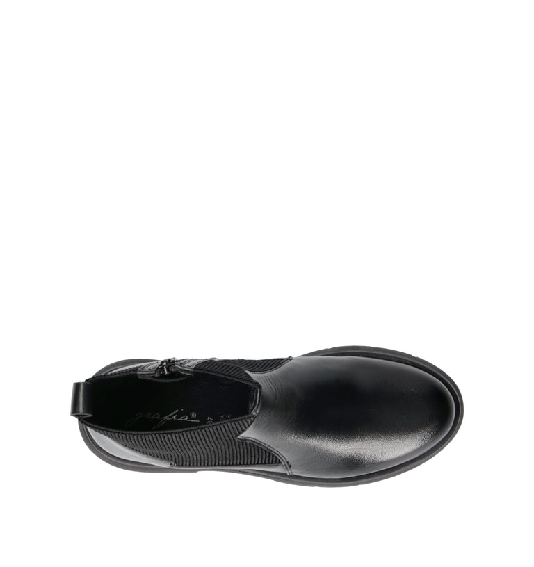 GRAFIA Tronchetto donna nero in pelle