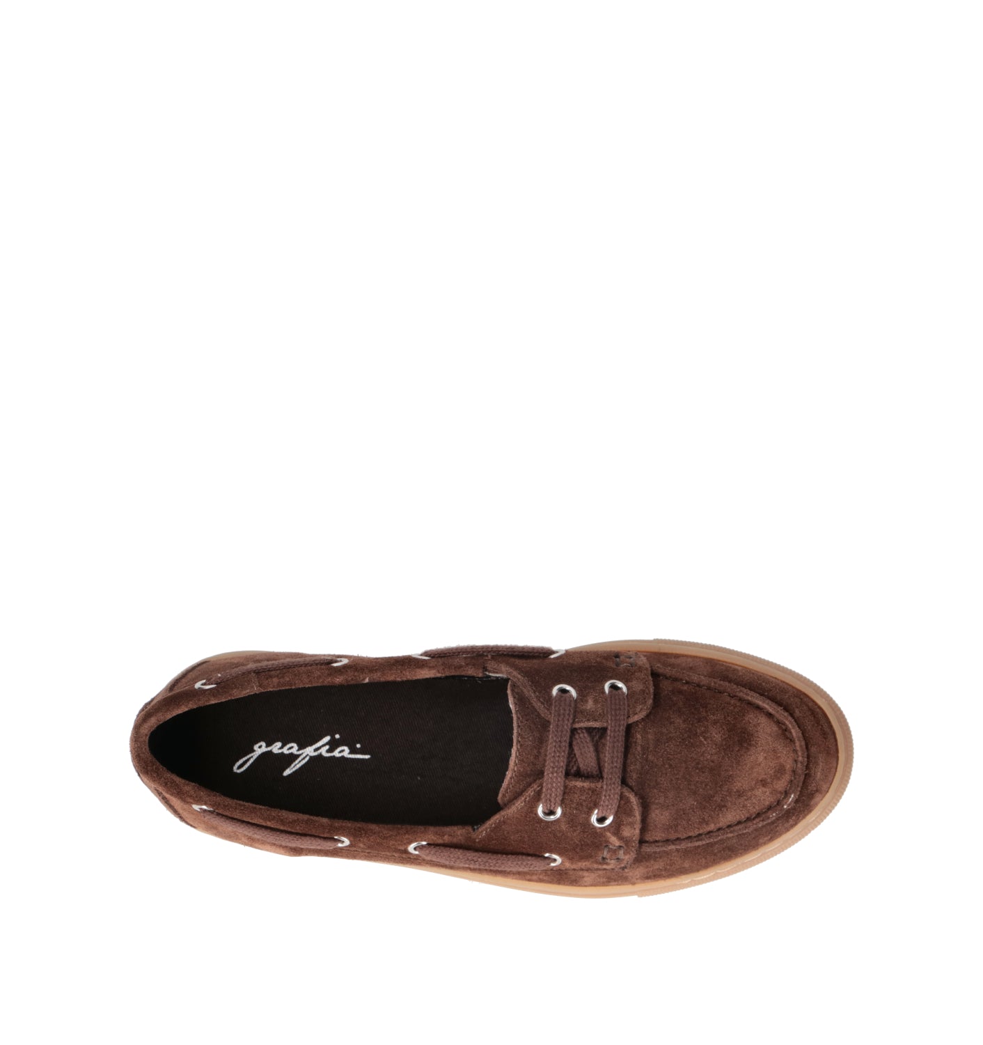 GRAFIA Scarpa barca uomo testa di moro in suede