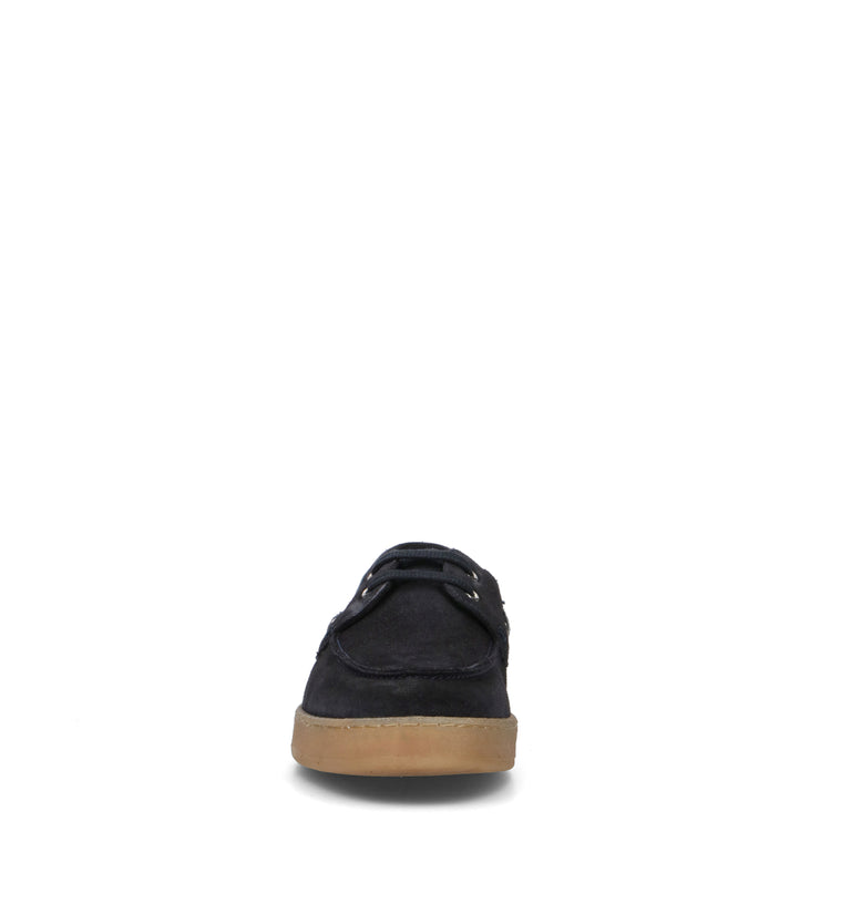 GRAFIA Scarpa barca uomo blu in suede