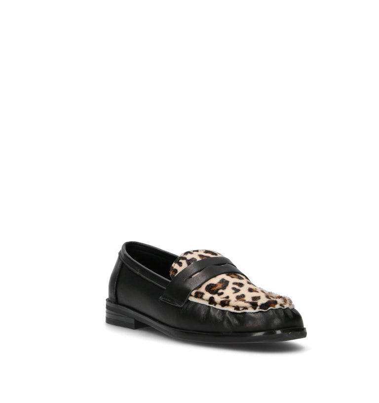 GRAFIA Mocassino donna nero in pelle