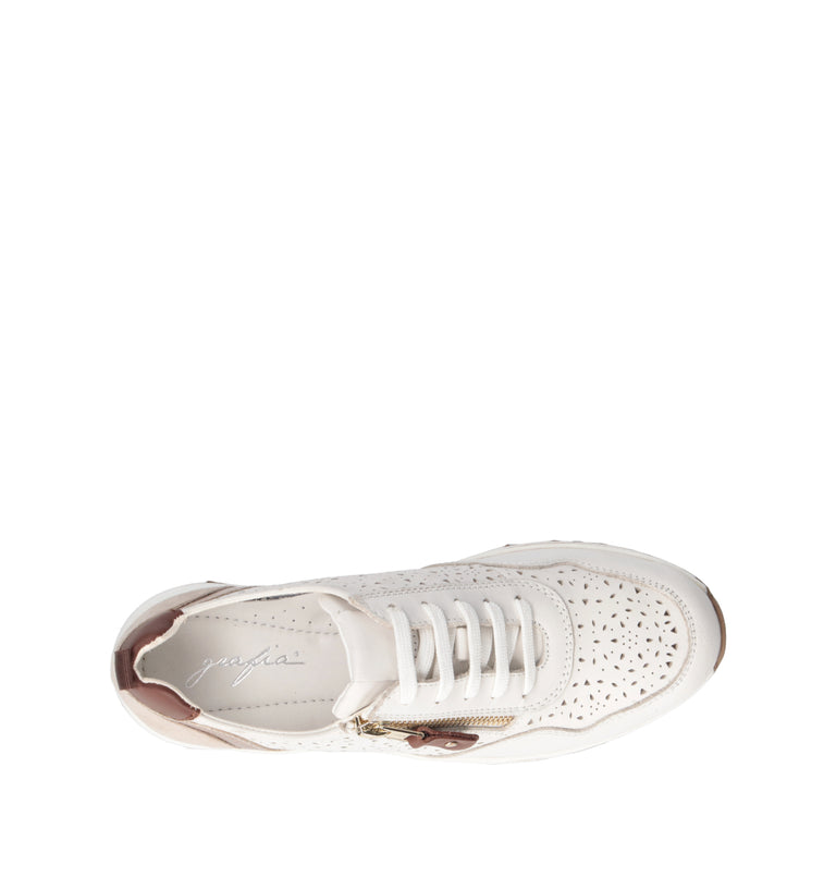 GRAFIA Sneaker donna bianca in pelle