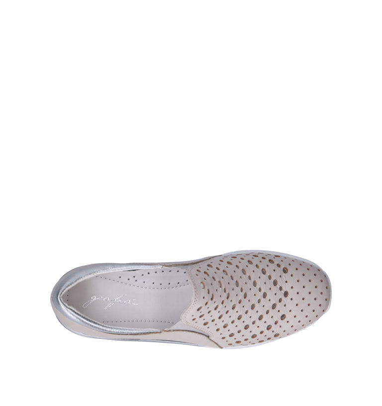 GRAFIA Scarpa comfort donna panna in pelle