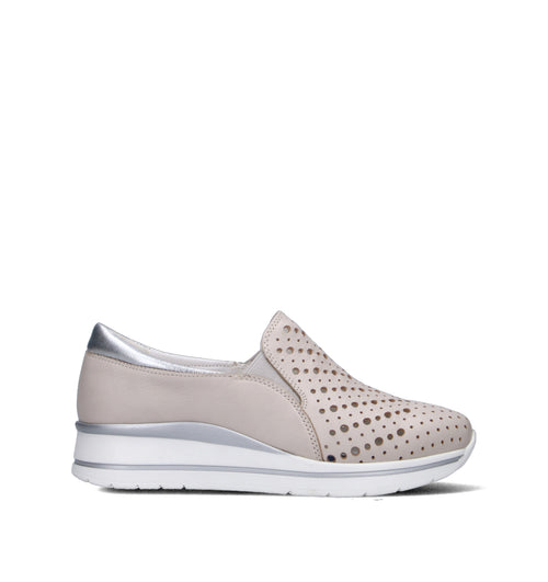 GRAFIA Scarpa comfort donna panna in pelle