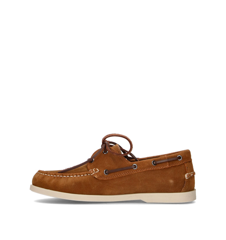 GRAFIA Scarpa barca uomo marrone in suede