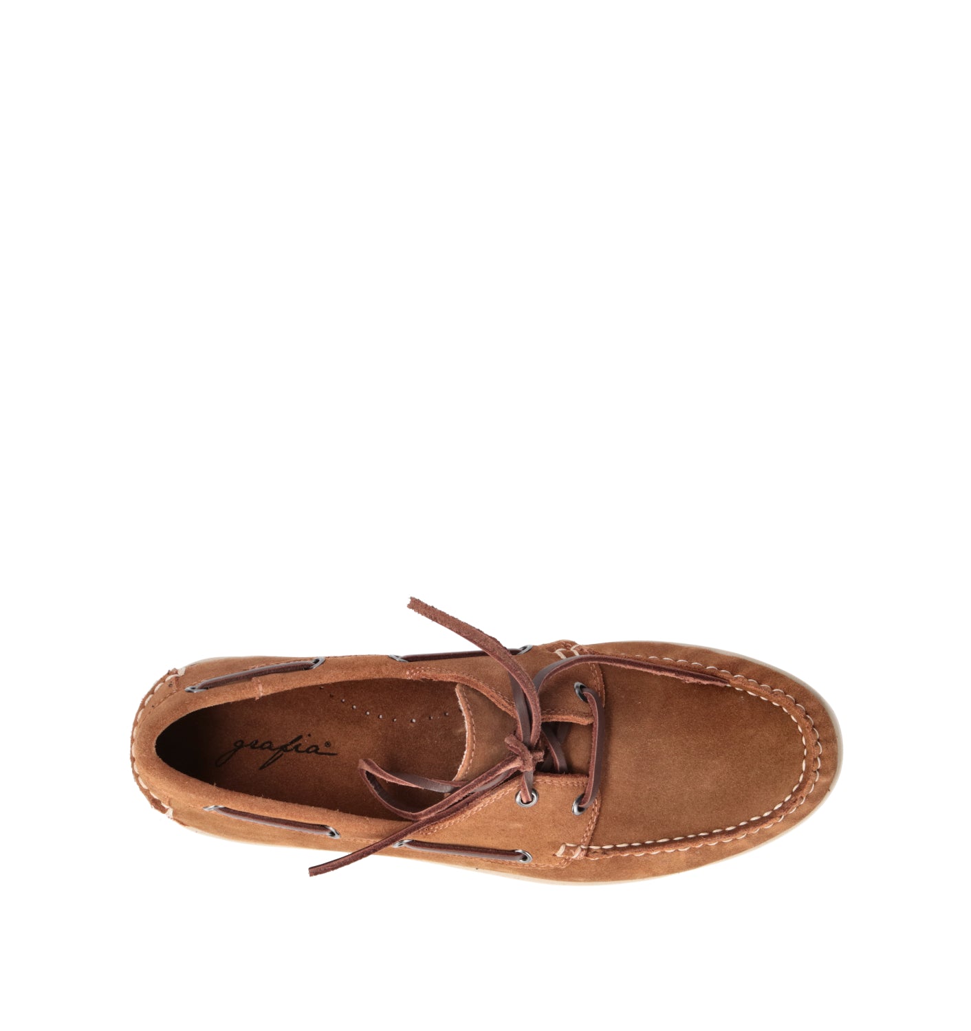 GRAFIA Scarpa barca uomo marrone in suede