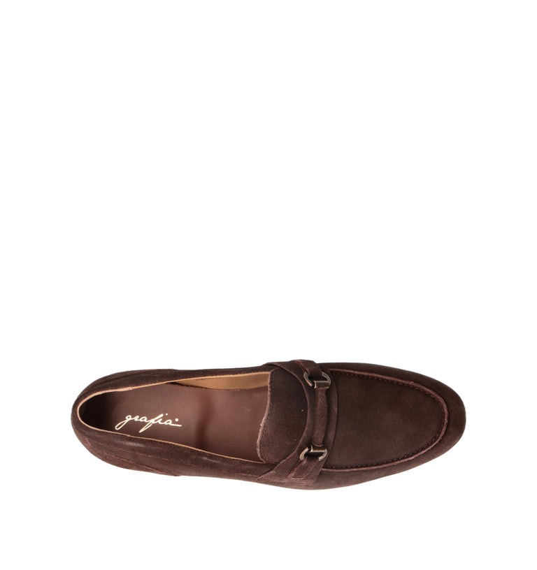 GRAFIA Mocassino uomo marrone in suede